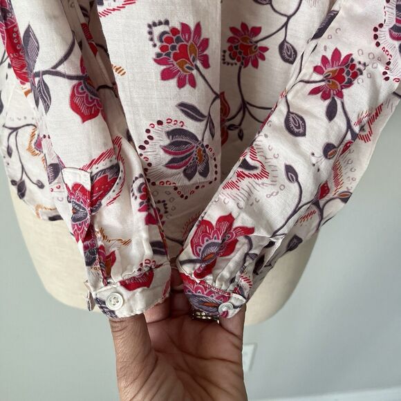 Xirena Floral Pullover Blouse Silk Blend long sleeve size XS, Casual, breathable - Picture 7 of 9